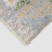 チョコフランスのバラフローラ音楽ヴィンテージブルー 薄葉紙 (詳細)