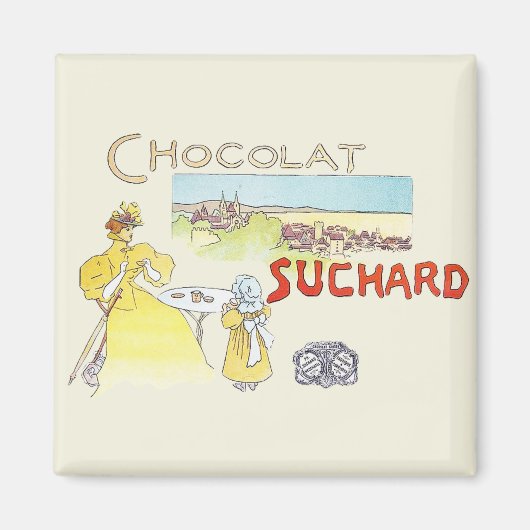 チョコフランスのレビクトリアンットキャンディシュガー マグネット (正面)