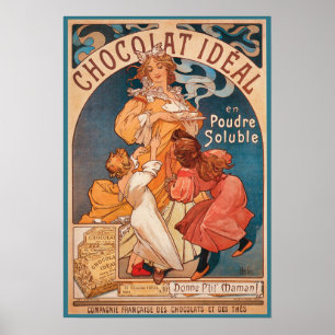 チョコフランスのヴィンテージ広告 ポスター