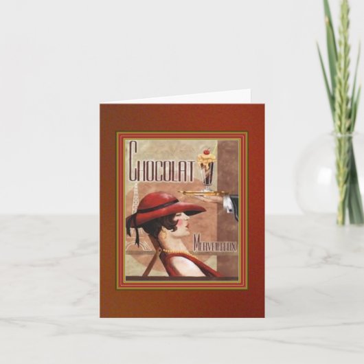 チョコフランスのートノートカード カード (正面)
