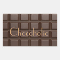 チョコホリックチョコレートバー長方形ステッカー