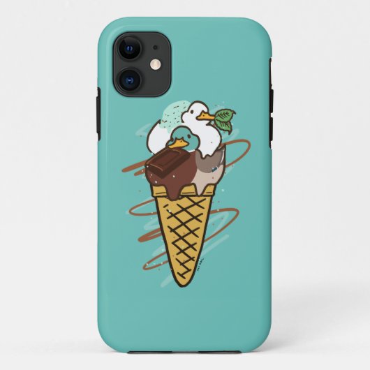 チョコミントアイスアヒル Case-Mate iPhoneケース (裏面)