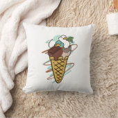 チョコミントアヒル クッション (ブランケット)