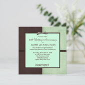 チョコミント 50周年 結婚記念日 招待状 (スタンド正面)