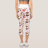 チョコモダンキャンディハート模様 カプリレギンス (裏面)