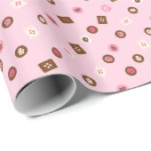 チョコモダンボンボン – ラッピング紙 – ピンク ラッピングペーパー (ロールコーナー)