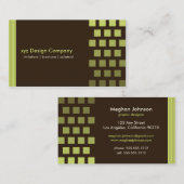 チョコモダンレカスタムート/ライム名刺 名刺 (正面/裏面)