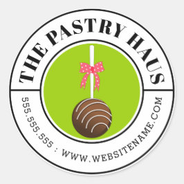 チョコモダンレットケポップ・アートのーキ文字 ラウンドシール