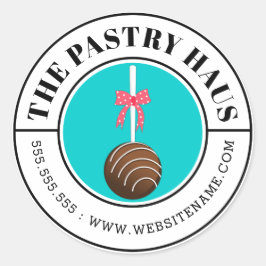 チョコモダンレットケポップ・アートのーキ文字 ラウンドシール