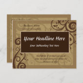 チョコユニークワールビジネスはがきテンプレート ポストカード (正面/裏面)