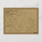 チョコユニークワールビジネスはがきテンプレート ポストカード (裏面)