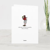 チョコラブラドールのパパが赤の父の日 カード (裏面)