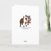 チョコラブラドールのパパの足跡のカード カード (裏面)