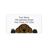 チョコラブラドール見てる ラベル (正面)