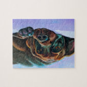 チョコリラックスラボ犬 ジグソーパズル (横)