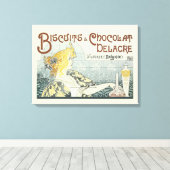 チョコレイテアールヌーボー女性 キャンバスプリント (インサイチュ (ウッドフロア))