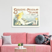 チョコレイテアールヌーボー女性 キャンバスプリント (インサイチュ (リビング))