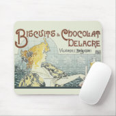 チョコレイテアールヌーボー女性 マウスパッド (マウス)