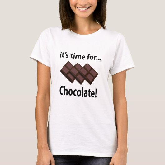 チョコレティエのチョコレートチョコレートの時間だ Tシャツ (正面)