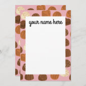 チョコレパーソナライズされたート・プラリンサンキューカード サンキューカード (正面/裏面)