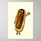 チョコレーおもしろいトエクレ予測できなーケーキマンガアート ポスター (正面)