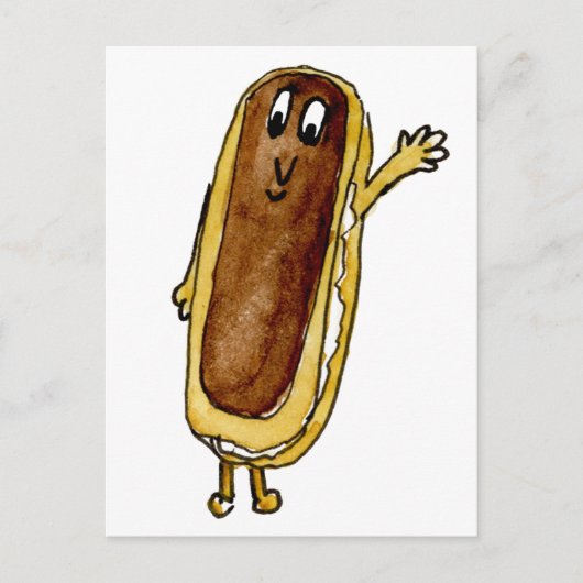 チョコレーおもしろいトエクレ予測できなーケーキマンガアート ポストカード (正面)