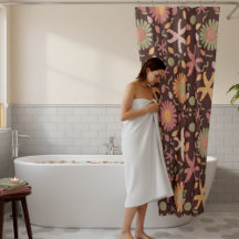 チョコレーよくはしゃぐトブラウンに花とヒトデ