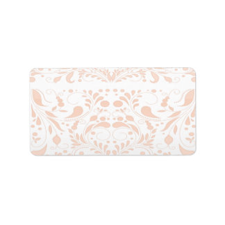 チョコレーインスパイアト・ブラウン・ダマスク ラベル