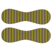 チョコレーストライプのトブラウンとオリーブグリーンの模様 ソフトボール (パネル)