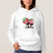 チョコレートいちごのフード付きスウェットシャツ パーカ (正面)