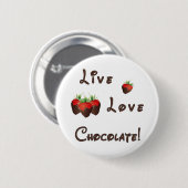 チョコレートいちごボタン 缶バッジ (正面&裏面)