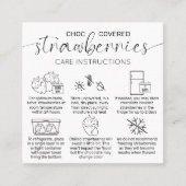 チョコレートいちごミニマルの気に指示 スクエア名刺 (正面)