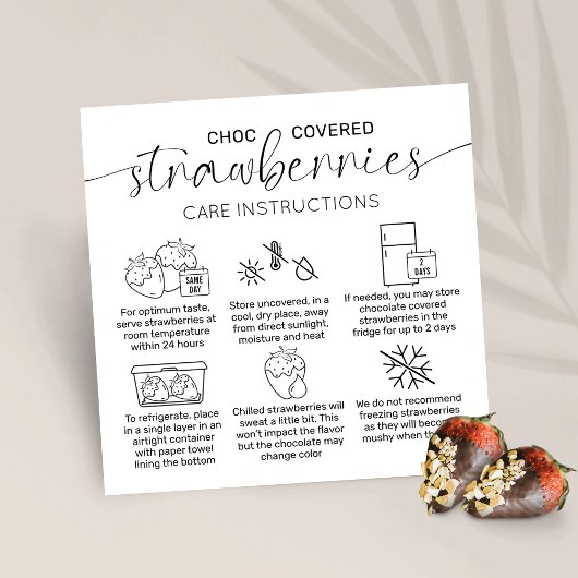 チョコレートいちごミニマルの気に指示 スクエア名刺