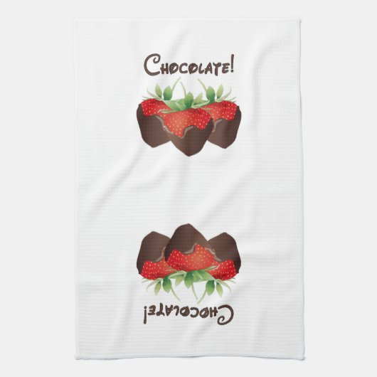 チョコレートいちご キッチンタオル (縦)