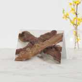 チョコレートおよびベーコンのハッピーバースデー カード (黄色い花)