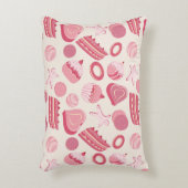 チョコレートおよびペストリーパターン2 アクセントクッション (正面(垂直))