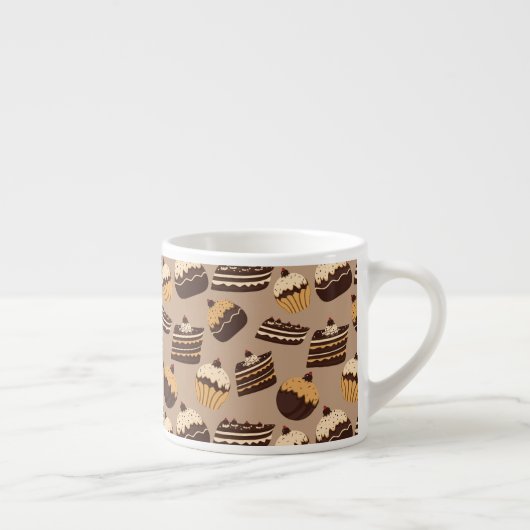 チョコレートおよびペストリーパターン3 エスプレッソカップ (右)