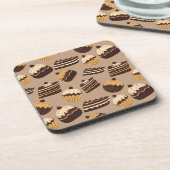 チョコレートおよびペストリーパターン3 コースター (左側)