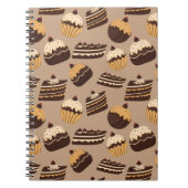 チョコレートおよびペストリーパターン3 ノートブック (正面)