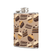チョコレートおよびペストリーパターン3 フラスク (左)