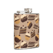 チョコレートおよびペストリーパターン3 フラスク (右)