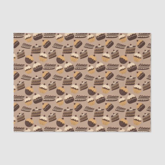 チョコレートおよびペストリーパターン3 薄葉紙 (正面)