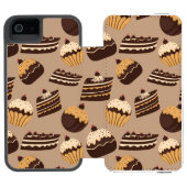 チョコレートおよびペストリーパターン3 INCIPIO iPhoneウォレットケース (フォリオ Open)