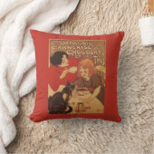 チョコレートおよび茶Co母および娘 クッション (ブランケット)