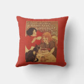 チョコレートおよび茶Co母および娘 クッション (裏面)