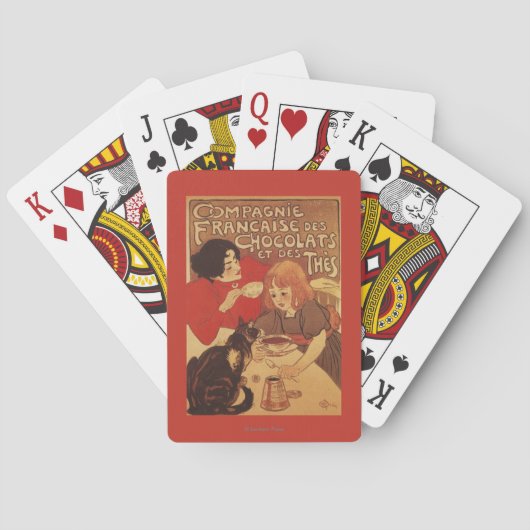 チョコレートおよび茶Co母および娘 トランプ (裏面)