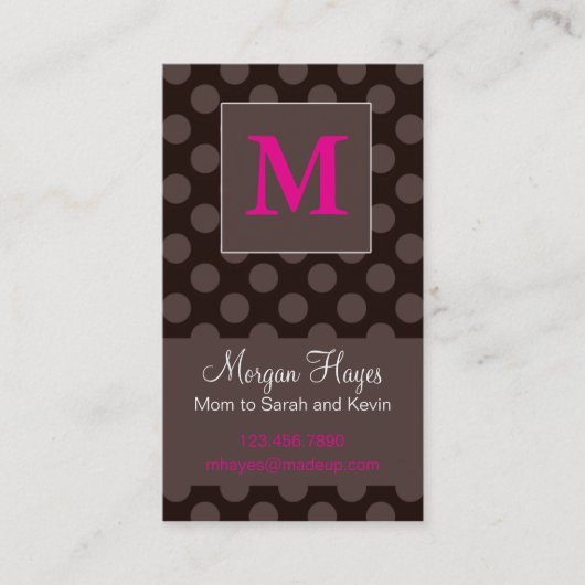 チョコレートお母さんカード コーリングカード (正面)