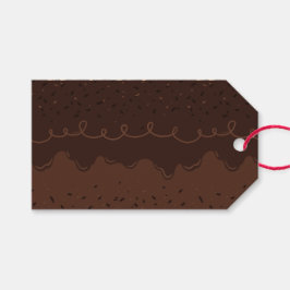 チョコレートお誕生日ケーキつや消し ギフトタグ