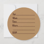 チョコレートお誕生日ケーキつや消し 招待状 (裏面)