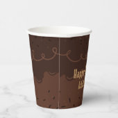 チョコレートお誕生日ケーキつや消し 紙コップ (右)